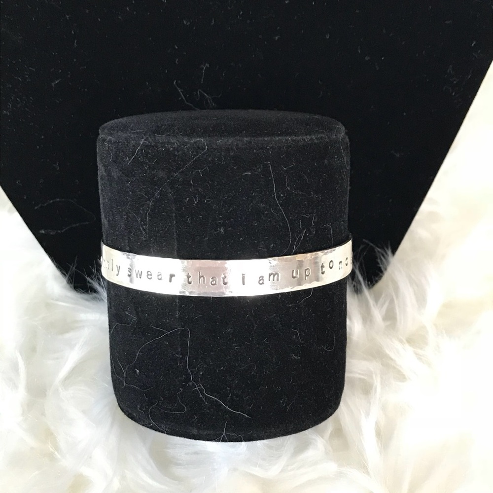 Silver Cuff Bracelet-Hand Crafted “Up To No Good”